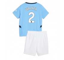 Manchester City Kyle Walker #2 Koszulka Podstawowa dzieci 2024-25 Krótki Rękaw (+ krótkie spodenki)